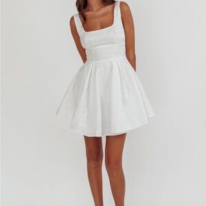 Selfie Leslie White Textured Mini Dress